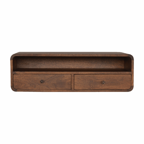 Chestnut Ridge Curved Floating Open Console