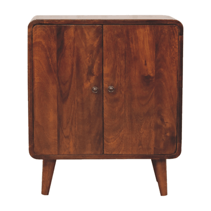 Small Chestnut Wood 2 Door Storage Cabinet