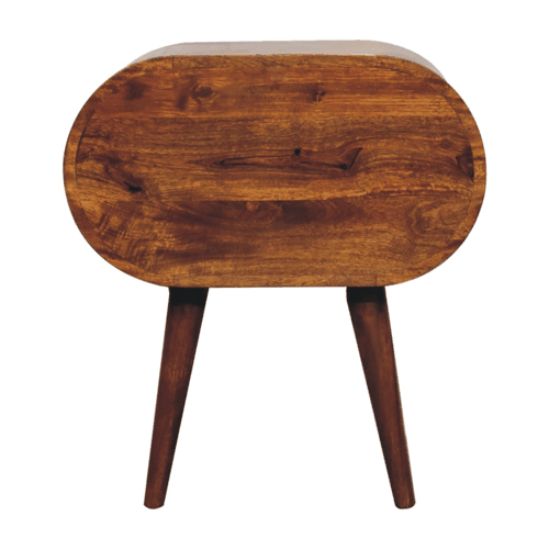 Chestnut Ridge Circular 2 Drawer Nightstand