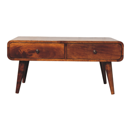 Nashville Chestnut Curved Coffee Table