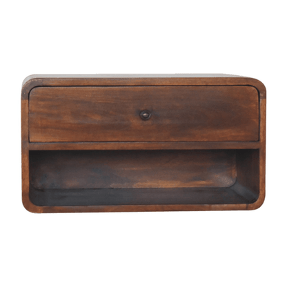Dark Chestnut Ridge 1 Drawer Floating Nightstand
