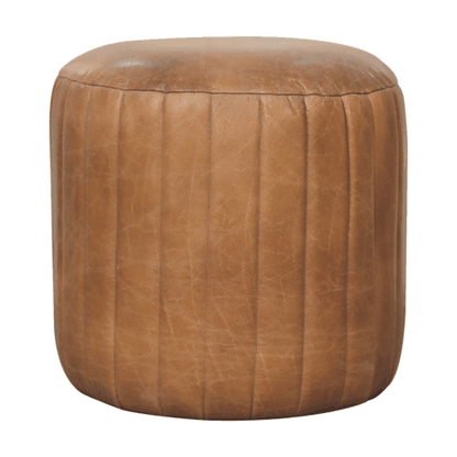 Sutton Buffalo Leather Compact Footstool