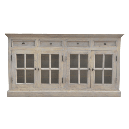 Bodie Wash 4 Door Glazed Sideboard