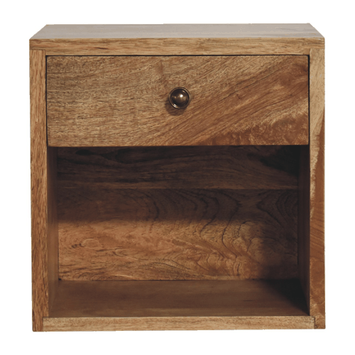 Small 1 Drawer Oakish Floating Nightstand