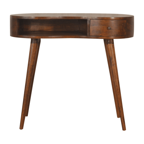 Chestnut Ridge 1 Drawer Rounded Writing Desk