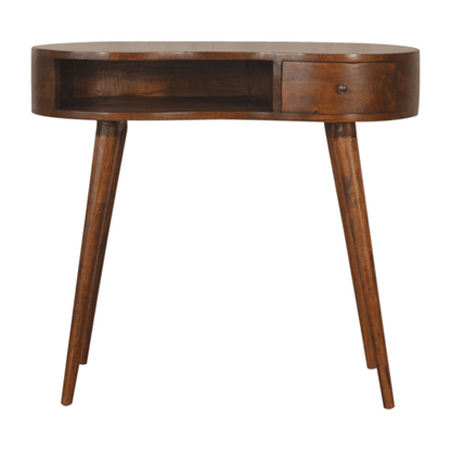 Chestnut Ridge 1 Drawer Rounded Writing Desk