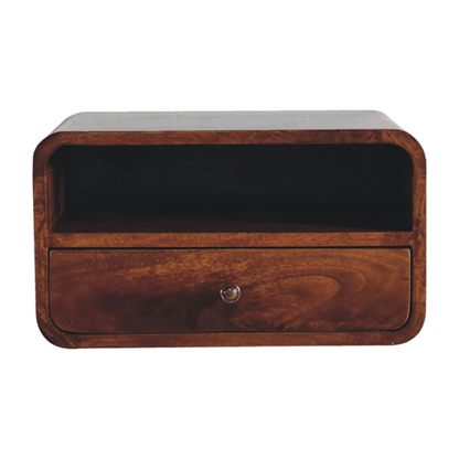 Chestnut Ridge Curved Floating Nightstand
