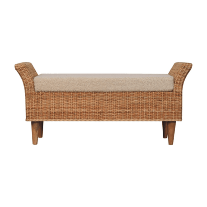 Bouclé Montauk Woven Bench