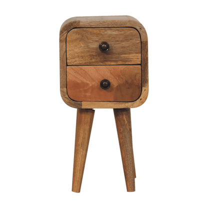 Extra Small Oak-ish 2-Drawer Nightstand