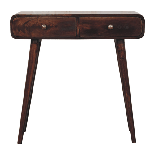 Nashville Walnut Curved Entryway Table