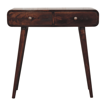 Nashville Walnut Curved Entryway Table