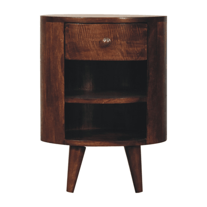 Camden Walnut Bedside Table with Shelves