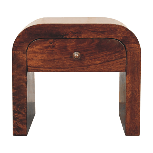 Berkshire Walnut Disc 1 Drawer Nightstand
