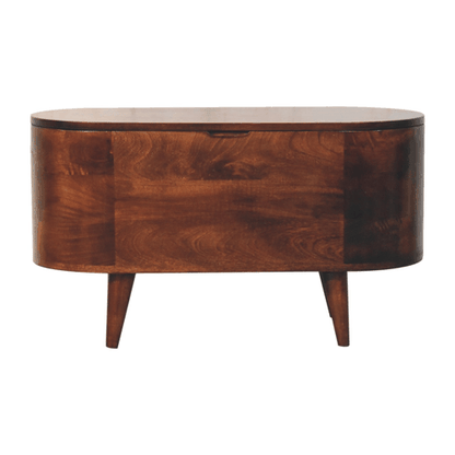 Montecito Walnut Curved Blanket Box