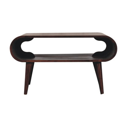 Lennox Walnut Open Shelf Coffee Table