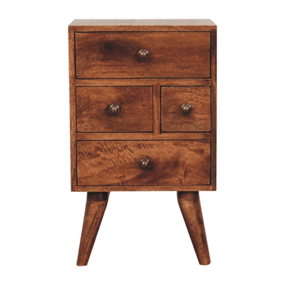 Carmel 4 Drawer Nordic Wood Nightstand