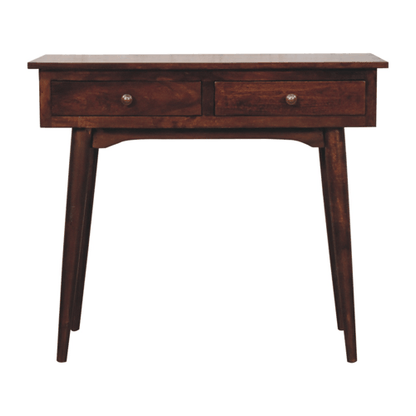 Montecito Walnut 2 Drawer Console Table