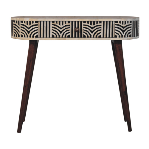 Marfa Honey Bone Inlay Narrow Console Table