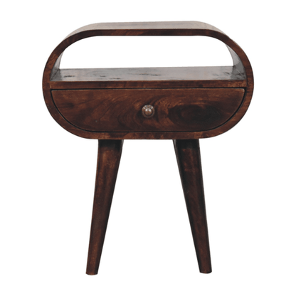 Montecito Walnut Circular Nightstand