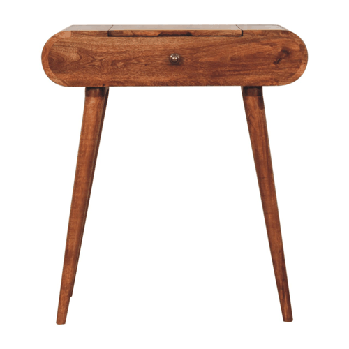Small Honey Caramel Fold Top Dressing Vanity
