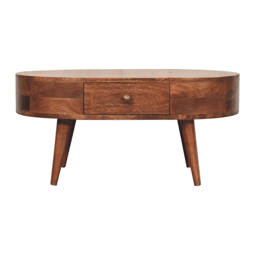 Carmel 2 Drawer Rounded Coffee Table