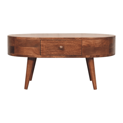 Carmel 2 Drawer Rounded Coffee Table