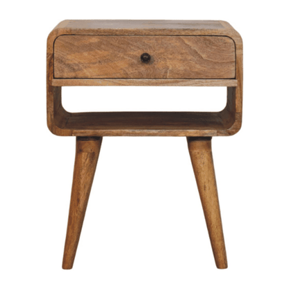 Astoria Oak Nightstand with Drawer and Shelf