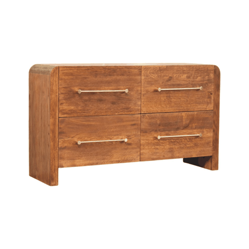 Melrose Oak 4 Drawer Dresser Chest