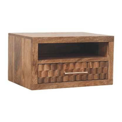 Santa Fe Carved Teak 1 Drawer Nightstand