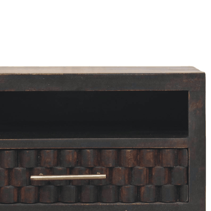 Santa Fe Carved Mocha 1 Drawer Nightstand