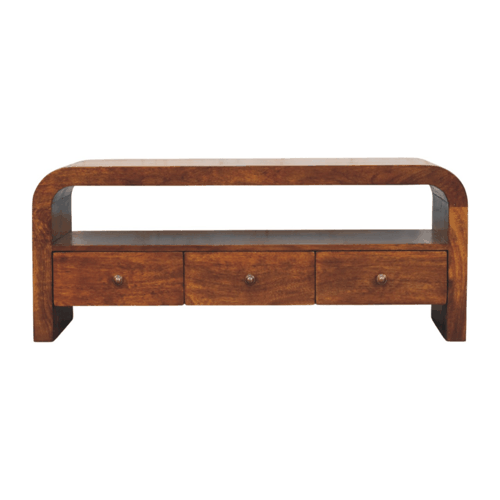 Berkshire Curved Chestnut Media Console
