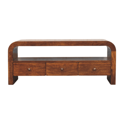 Berkshire Curved Chestnut Media Console