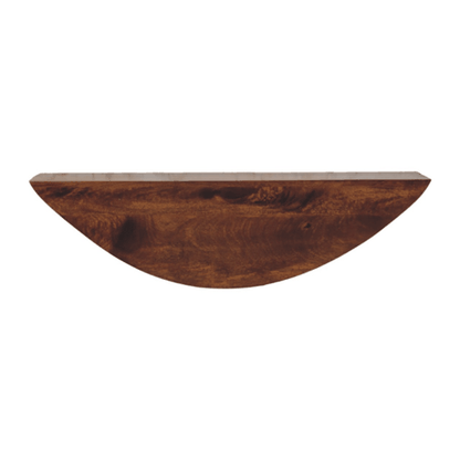 Chestnut Ridge Crescent Curved Wall Shelf