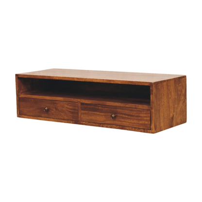 Arcadia Chestnut Curved Floating Media Unit