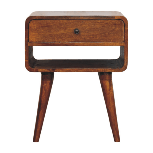 Astoria Chestnut Nightstand Drawer and Shelf