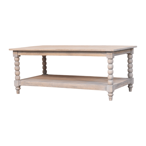 Savannah Spindle Washed 2 Tier Coffee Table