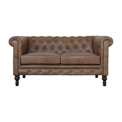 Sutton Buffalo Leather Chesterfield 2-Seater Sofa