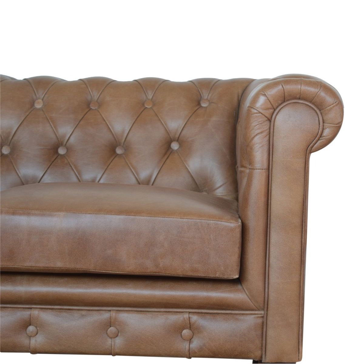 Sutton Buffalo Leather Chesterfield 2-Seater Sofa