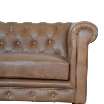 Sutton Buffalo Leather Chesterfield 2-Seater Sofa