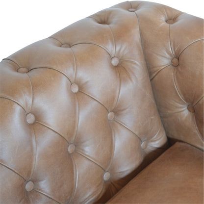 Sutton Buffalo Leather Chesterfield 2-Seater Sofa