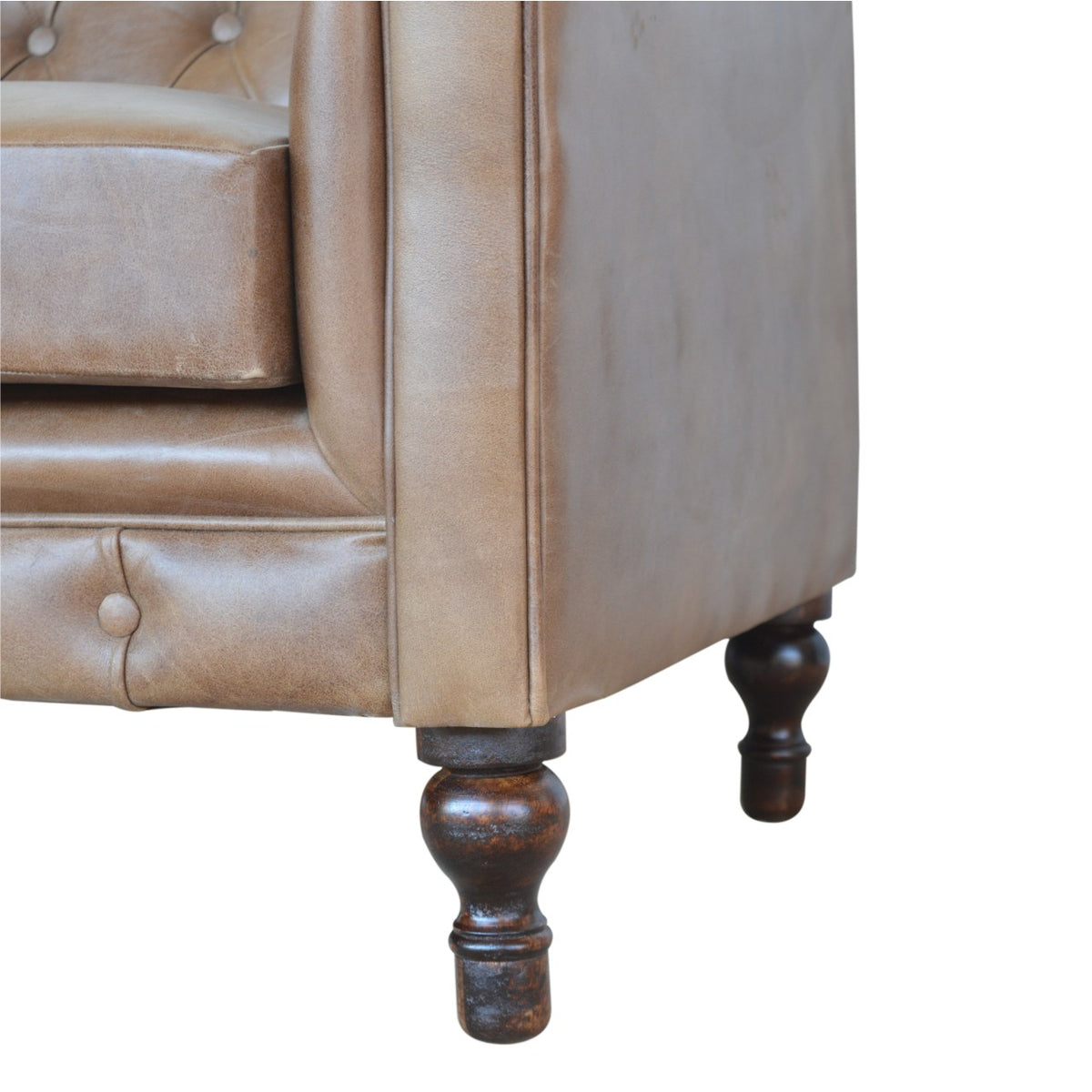 Sutton Buffalo Leather Chesterfield 2-Seater Sofa