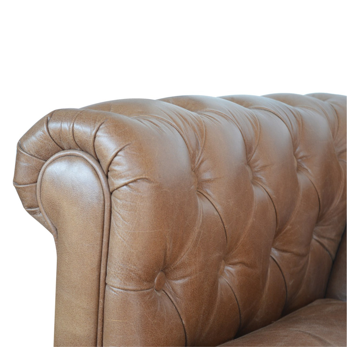 Sutton Buffalo Leather Chesterfield 2-Seater Sofa
