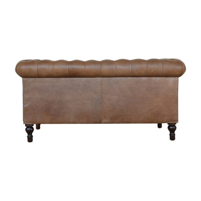 Sutton Buffalo Leather Chesterfield 2-Seater Sofa