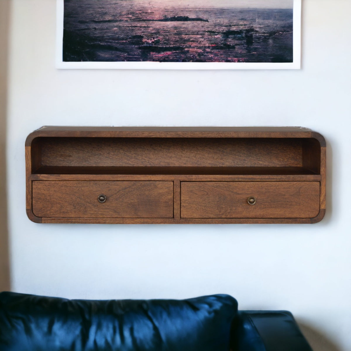 Chestnut Ridge Curved Floating Open Console