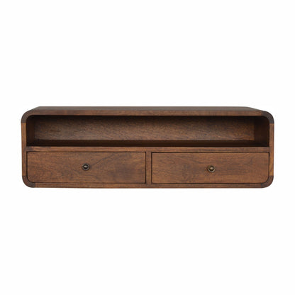 Chestnut Ridge Curved Floating Open Console