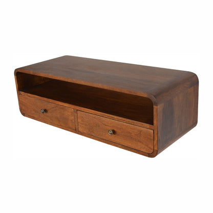 Chestnut Ridge Curved Floating Open Console