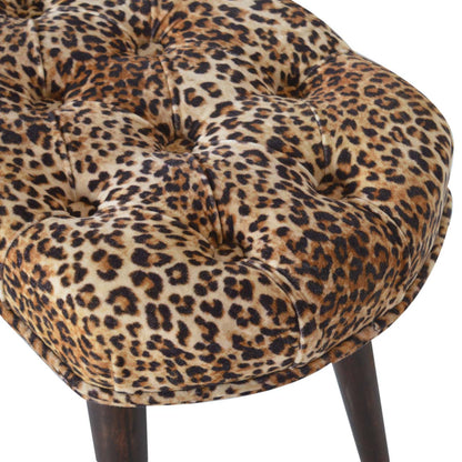 Leona Print Velvet Deep Button Tufted Bench
