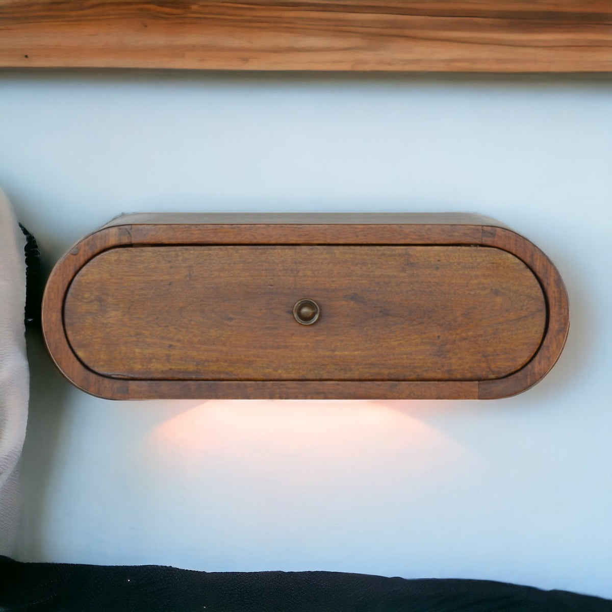 Chestnut Ridge Round Wall Mounted Nightstand