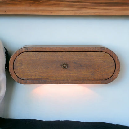 Chestnut Ridge Round Wall Mounted Nightstand