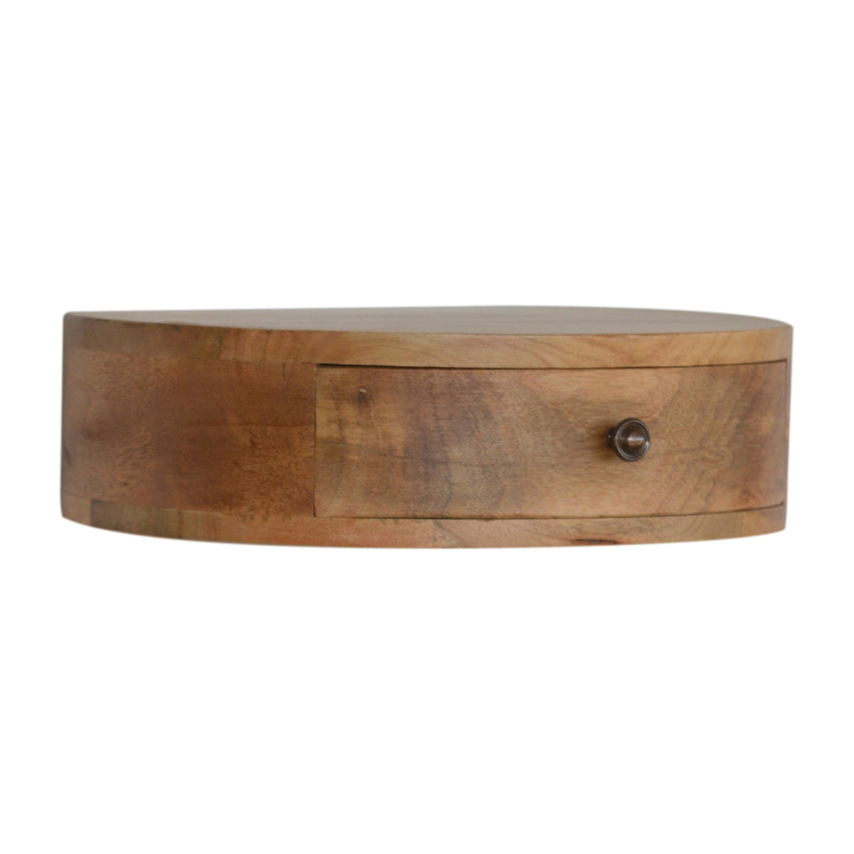 Small Oak-Tone 1 Drawer Floating Nightstand